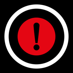 problem flat red and white colors rounded vector image