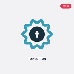 two color top button icon from user interface vector image