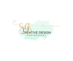 Elegant Initial Script Logo - Brush Style vector image