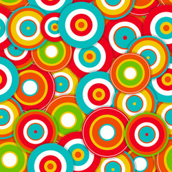 Retro Geometric Circle Pattern vector image