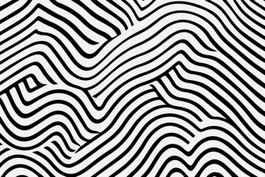 seamless pattern with hand drawn wavy lines vector image
