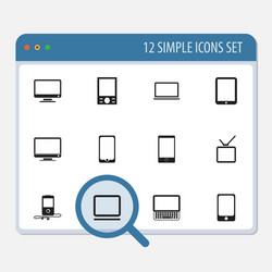 set of 12 editable instrument icons includes vector image