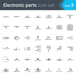 switches pushbuttons and circuit vector image