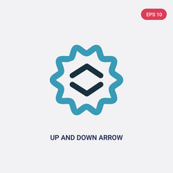 Two color up and down arrow icon from user vector