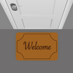Welcome rug great design for any purposes Vector Image