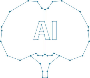 abstract network ai brain vector image