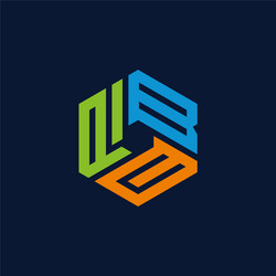 LBC Initial Logo Concept - Hexagonal Shape vector image