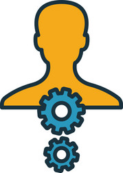 project manager icon simple element from risk vector image