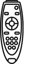 television remote control icon outline style vector