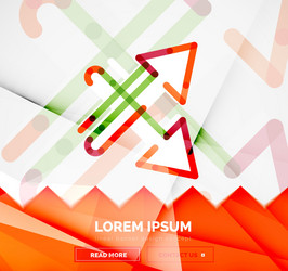 abstract banner template with arrows linear vector image