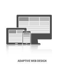 Adaptive Web Layout Icon vector image