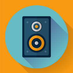 Audio Speaker Icon - Flat Style vector image