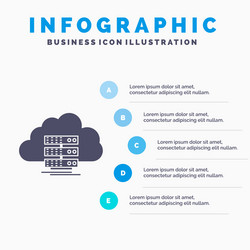 cloud storage computing data flow infographics vector image