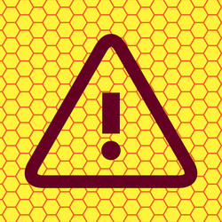 danger exclamation mark flat modern web button vector image