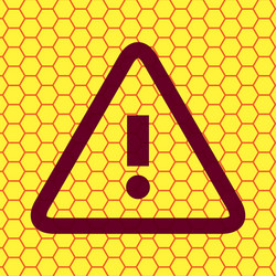 Danger exclamation mark flat modern web button vector