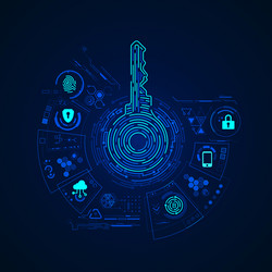 Digital Security Key vector image
