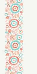 Abstract blue circles vertical border seamless Vector Image