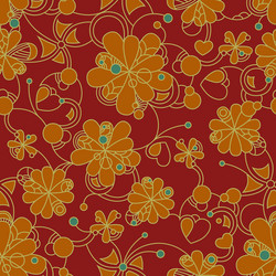 Floral seamless background pattern for continuous vector