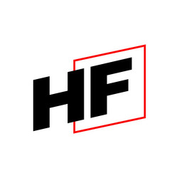 hf brand name initial letters monogram vector image