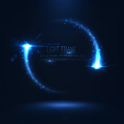magic frame consist of glowing particles vector image