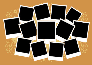 Polaroid Photo Frame Template vector image