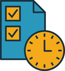 project duration icon simple element from risk vector image