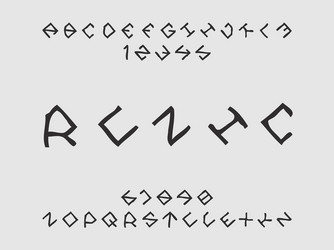Runic font alphabet Royalty Free Vector Image - VectorStock
