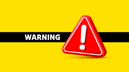 warning caution sign problem message mark danger vector image