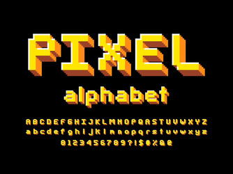 8-bit Pixel Font vector image