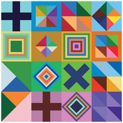 abstract background with squares rectangles vector image