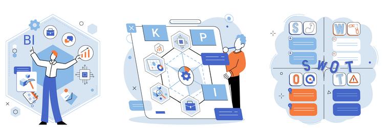 analysis tool tools serve as metaphor vector image