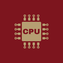 cpu icon microprocessor and processor symbol vector image