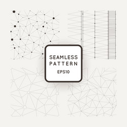 set of four abstract seamless patterns vector image