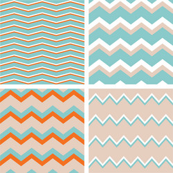 tile pattern set with zig zag background vector image