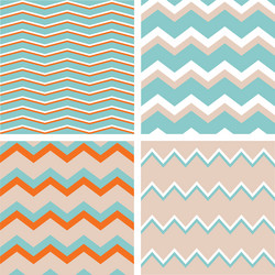 Tile pattern set with zig zag background vector