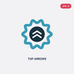 two color top arrows icon from user interface vector image