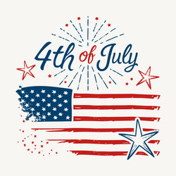 a patriotic visual for fourth of july Vector Image