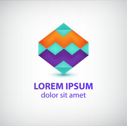 Abstract colorful geometric logo vector