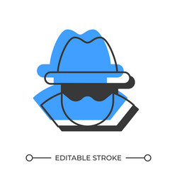 anonymous offset shadow line icon vector image