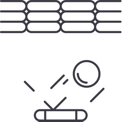 computer game icon linear isolated vector image