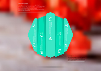 infographic template with octagon vertically vector image