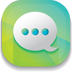 mobile app buttons concept messages symbol vector image