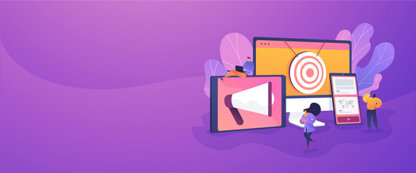 multi device targeting web banner concept vector image