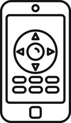 phone remote control icon outline style vector