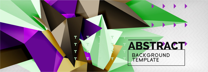 triangles background techno template vector image
