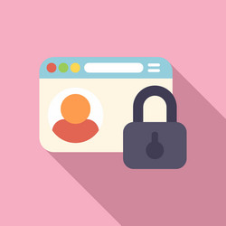 web password protection icon flat personal vector