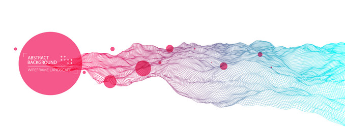 abstract background with waves 3d surface vector image