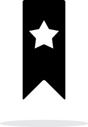 Bbookmark with star simple icon on white vector