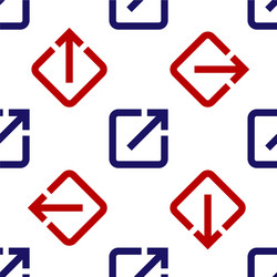 blue and red open in new window icon isolated vector image