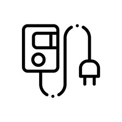 charger icon thin linear style design isolated vector image